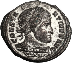obverse: Constantine I (307-337). AE Follis, Ticinum mint