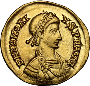obverse: Honorius (393-423). AV Solidus, Ravenna mint