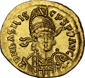 obverse: Basiliscus (475-476). AV Solidus, Constantinople mint