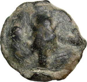 reverse: Northern Apulia, Luceria.  Light series. AE Cast Uncia, c. 217-212 BC