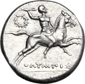 obverse: Southern Apulia, Tarentum. AR Nomos, c. 240-228 BC