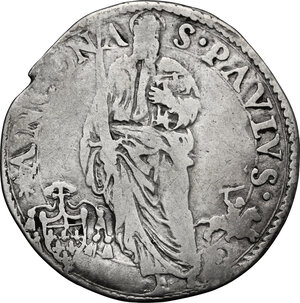reverse: Ancona.  Sede Vacante (1549-1550), Camerlengo Cardinal Guido Ascanio Sforza. Giulio