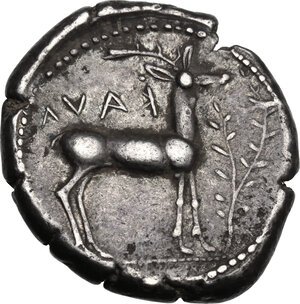 reverse: Bruttium, Kaulonia. AR Stater, c. 475-425 BC