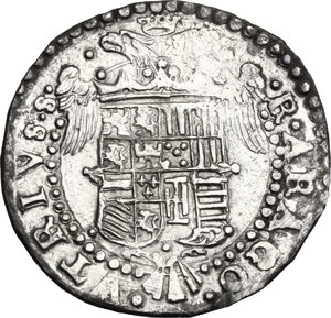 reverse: Napoli.  Carlo V d Asburgo (1516-1556). Mezzo Ducato