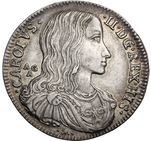 obverse: Napoli.  Carlo II di Spagna (1674-1700). Tarì 1689