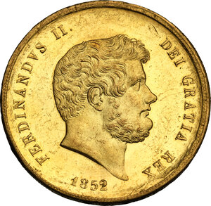 obverse: Napoli.  Ferdinando II di Borbone (1830-1859). 30 Ducati o Decupla 1852