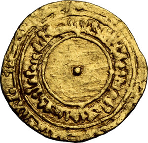 obverse: Palermo.  Al Muizz (341-365 a.H./ 935-975). Robai, 956/7