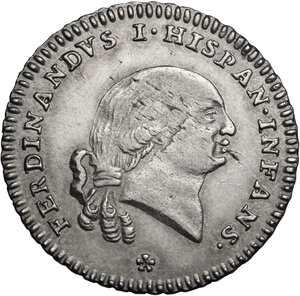 obverse: Parma.  Ferdinando I di Borbone (1765-1802). Settimo di Ducato 1785