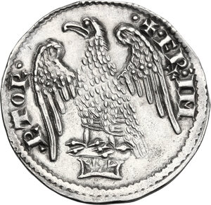 obverse: Pisa.  Repubblica a nome di Federico I (1155-1312). Grosso da 2 soldi o aquilino maggiore, 1255-1257