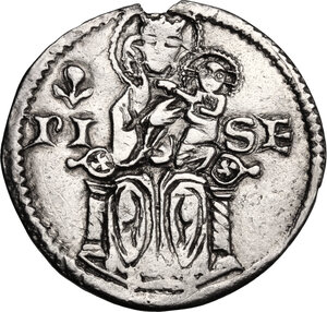 reverse: Pisa.  Repubblica a nome di Federico I (1155-1312). Grosso da 2 soldi o aquilino minore, 1269-1312