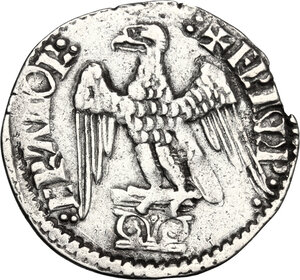 obverse: Pisa.  Repubblica a nome di Federico I (1155-1312). Grosso da 2 soldi o aquilino minore, 1269-1312