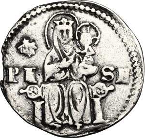 reverse: Pisa.  Repubblica a nome di Federico I (1155-1312). Grosso da 2 soldi o aquilino minore, 1269-1312