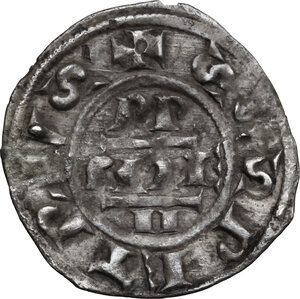 obverse: Roma.  Gregorio IV (827-844), con Lotario. Denaro antiquiore