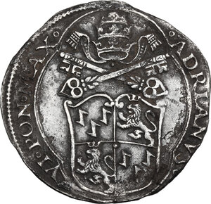 obverse: Roma.  Adriano VI (1522-1523), Adriaan Florenszoon Boeyens. Giulio