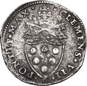 obverse: Roma.  Clemente VII (1523-1534), Giulio de  Medici. Doppio Giulio