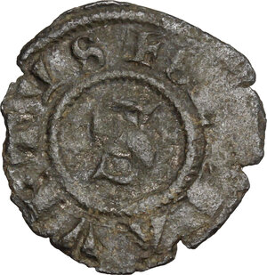 obverse: Siena.  Repubblica (1180-1390). Denaro piccolo o picciolo, 1318-1325, sigla P sormontata da croce