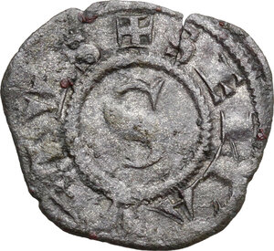 obverse: Siena.  Repubblica (1180-1390). Denaro piccolo o picciolo, 1318-1325, simbolo pigna