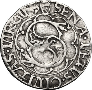 obverse: Siena.  Repubblica  (1404-1555). Delibera 3 luglio 1503. Grosso da 8 soldi, 1505-1507, Francesco Castoro maestro di zecca