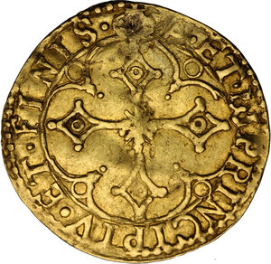 reverse: Siena.  Repubblica (1404-1555). Scudo d oro del sole