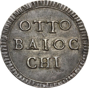 reverse: Terni.  Pio VI (1775-1799), Giovanni Angelo Braschi. Muraiola da 8 Baiocchi A. XXIII, 1797