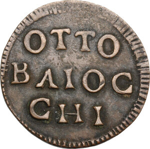 reverse: Terni.  Pio VI (1775-1799), Giovanni Angelo Braschi. Muraiola da 8 Baiocchi A. XXIII, 1797. Falso d epoca