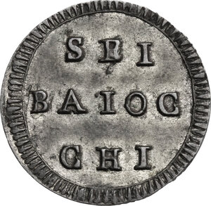 reverse: Terni.  Pio VI (1775-1799), Giovanni Angelo Braschi. Muraiola da 6 Baiocchi A. XXIII, 1797