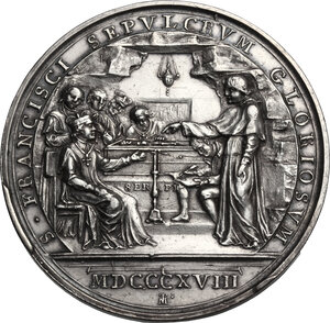 reverse: Pio VII (1800-1823), Barnaba Chiaramonti. Medaglia annuale, A. XXII