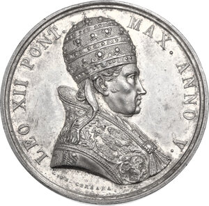 obverse: Leone XII (1823 - 1829), Annibale Sermattei della Genga. Medaglia annuale, A. V