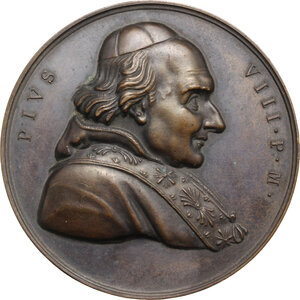 obverse: Pio VIII (1829-1830), Francesco Saverio Castiglioni. Medaglia unifacie