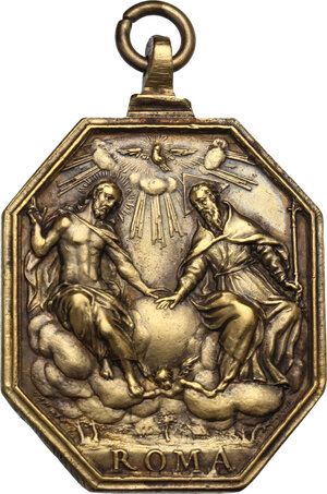reverse: Medaglia votiva ottagonale, XVIII secolo