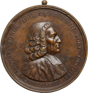 obverse: Francesco Maria Zanotti (1692-1777), scrittore e filosofo. Medaglia XVIII sec