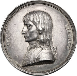 obverse: Napoleone Bonaparte (1769-1821). Medaglia 1797 per la Costituzione della Repubblica Cisalpina