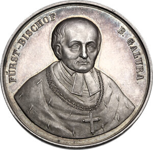 obverse: Bernhard Galura (1764-1856), vescovo di Bressanone. Medaglia s.d