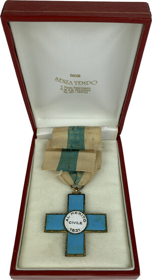 obverse: Carlo Alberto (1831-1849). Croce dell Ordine al Merito Civile di Savoia