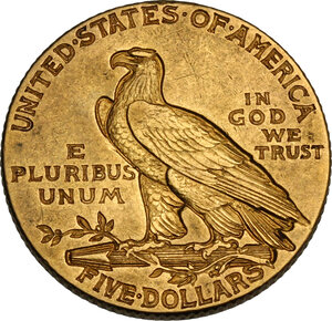 reverse: USA. 5 Dollars 1908, Philadelphia mint