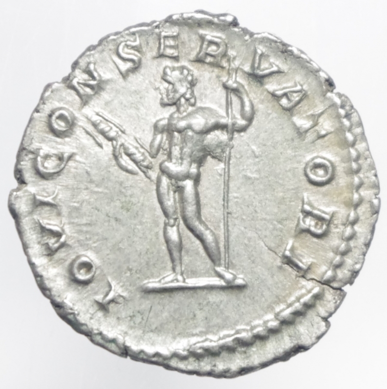 reverse: macrino denario