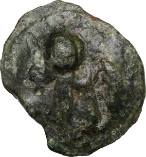 reverse: Northern Apulia, Luceria.  Light series. . AE Cast Semuncia, c. 217-212 BC