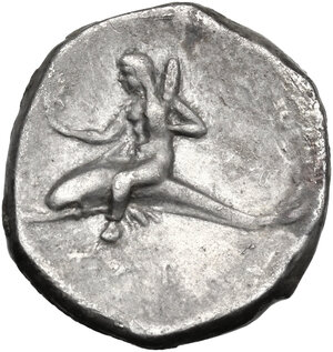 reverse: Southern Apulia, Tarentum. AR Nomos, 281-272 BC
