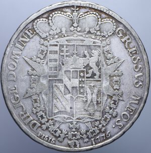 reverse: GRANDUCATO DI TOSCANA PIETRO LEOPOLDO (1765-1790) FRANCESCONE 1776 FIRENZE R AG. 27,02 GR. MB-BB/qBB