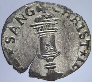 reverse: MANTOVA CARLO II GONZAGA NERVES (1637-1647) SOLDO CON PISSIDE S.D. 1,57 GR. SPL