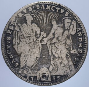 reverse: STATO PONTIFICIO PIO VI (1775-1799) TESTONE 1786 AG. 6,86 GR. MB+
