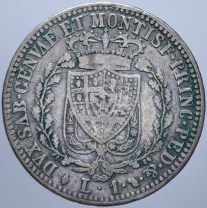 reverse: CARLO FELICE (1821-1831) 1 LIRA 1826 TORINO AG. 4,86 GR. qBB