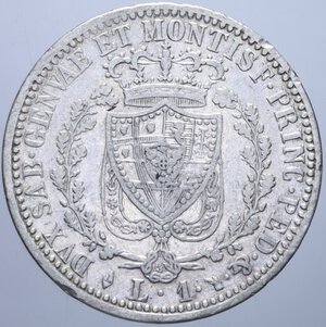 reverse: CARLO FELICE (1821-1831) 1 LIRA 1827 TORINO AG. 4,89 GR. qBB