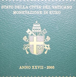 reverse: GIOVANNI PAOLO II SERIE DIVISIONALE IN EURO 2005 R IN FOLDER FDC