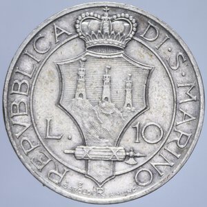 reverse: VECCHIA MONETAZIONE 10 LIRE 1935 AG. 10 GR. BB+