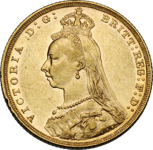 obverse: Australia.  Victoria (1837-1901). Sovereign 1892 M, Melbourne mint