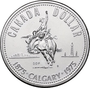 reverse: Canada.  Elizabeth II (1952 -). Dollar 1975