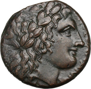 obverse: Syracuse.  Hiketas II (287-278 BC).. AE 20 mm