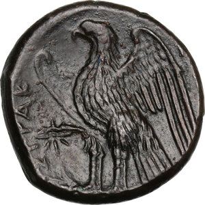 reverse: Syracuse.  Hiketas II (287-278 BC).. AE 20 mm