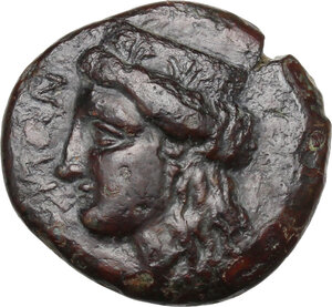 obverse: Thermai Himerenses. AE 19 mm. c. 407-340 BC